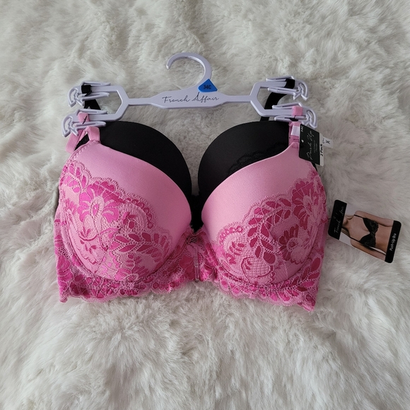 💗FRENCH AFFAIR BRAND NEW 2-PACK PUSH UP BRA SIZE 34C - Picture 2 of 12